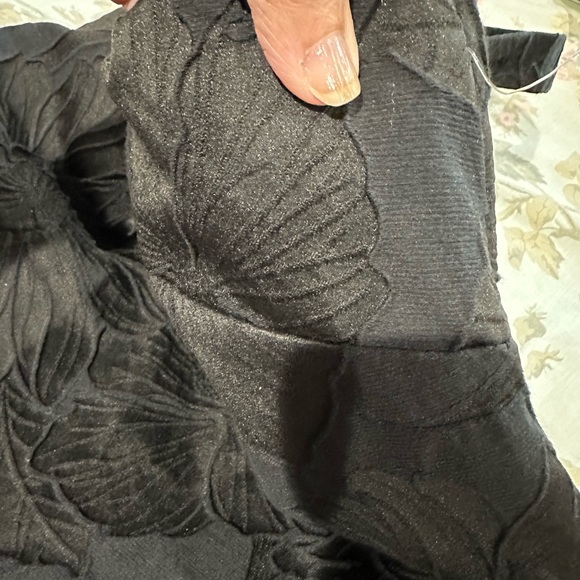 J. CREW Convertible Strap Embossed Floral Black Dress NWT - Picture 13 of 15